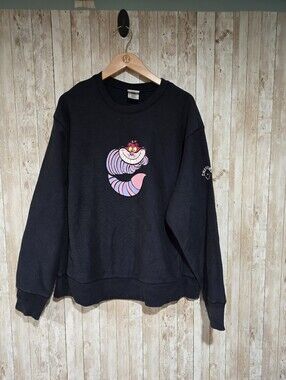 Vtg Y2K Disney Store Cheshire Cat Crewneck Sweatshirt Size XL